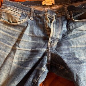 Madewell Men's straight selvedge jeans in aldercreek wash